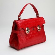 Prix Sac Lancel Angèle Rouge Cuir Croco 03